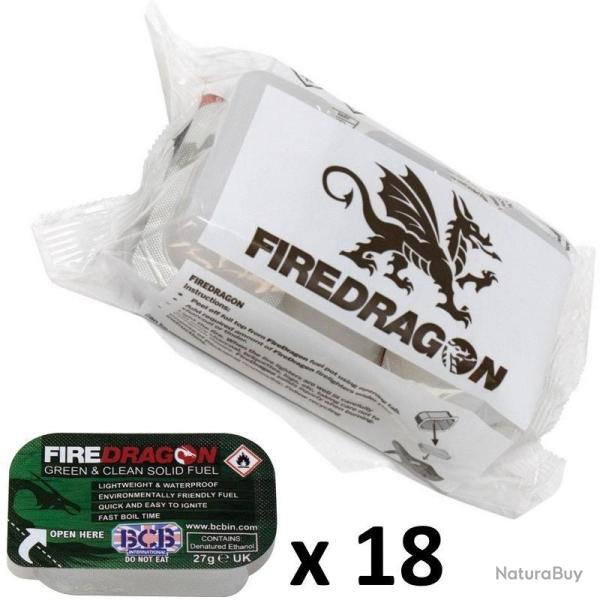 Combustible gel Fire Dragon en lot de 18 tablettes