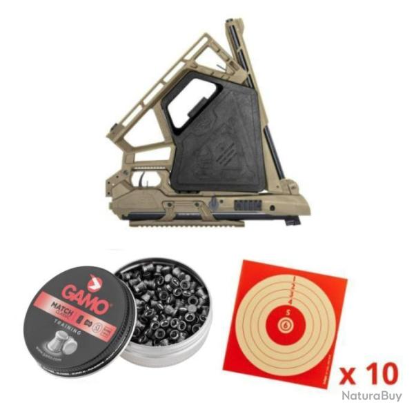 Black Friday CARABINE BM8 TAN C4.5 19.9J + 250 plombs Gamo Cal.4.5 + 10 Cibles