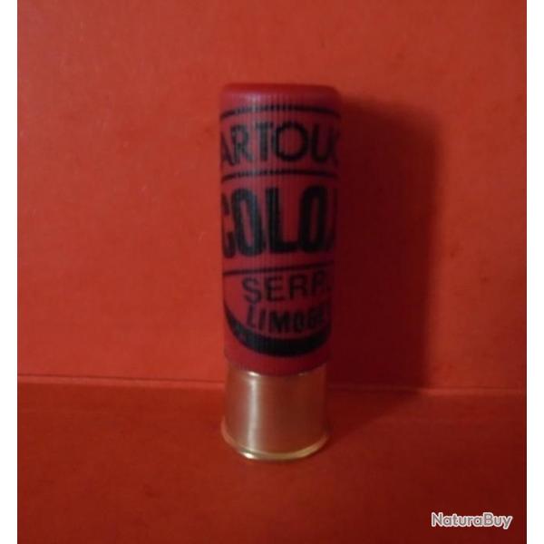 UNE CARTOUCHE ANCIENNE NON RECHARGEE CAL.16 ARMURERIE SERRU A LIMOGES NEUTRALISEE