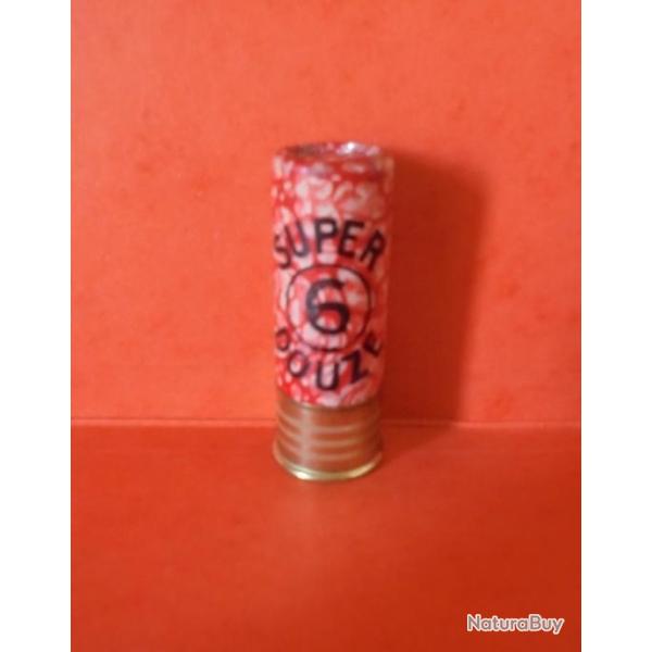 UNE CARTOUCHE ANCIENNE NON RECHARGEE  CAL.12 MANUFRANCE SUPER DOUZE PLB:6 NEUTRALISEE