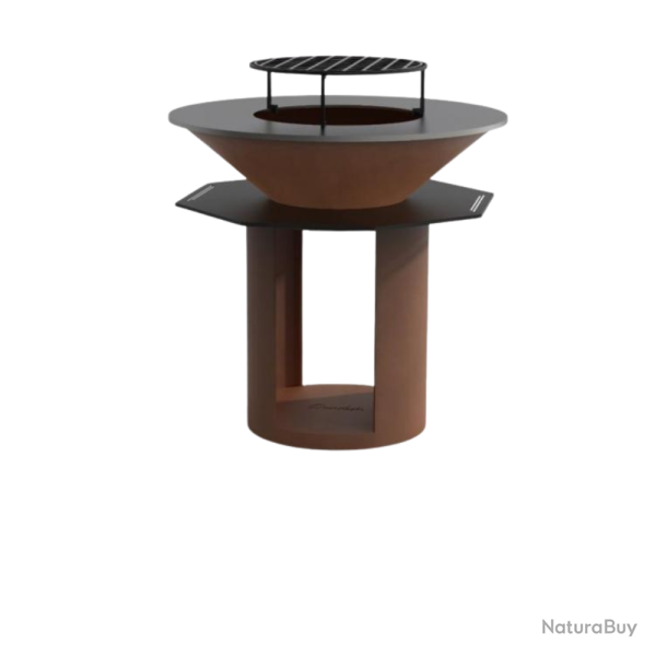 Brasero plancha � bois Random Fire Ball 100 cm  - Medium - Plancha grill / Pack Fiesta