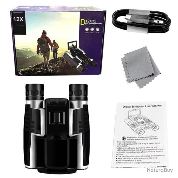 Jumelles 12x32 �cran LCD Photo *Ench�re* Vid�o en Haute D�finition Observation Nature Outdoor