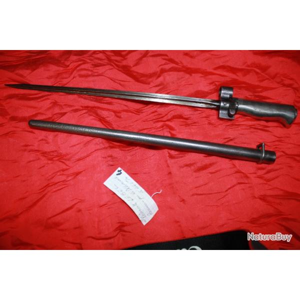 Baionnette lebel   86.15     raccourcie par les allemands   Lg  460
