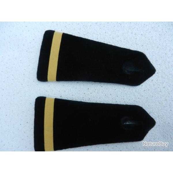 paire de pattes d'�paules velours noir adjudant