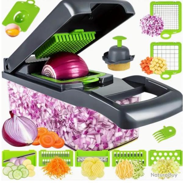 Mandoline Cuisine Multi-Fonction Trancheuse pour les L�gumes 16 en 1 Hachoir