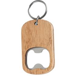 Porte cl&eacute; d&eacute;capsuleur bois et m&eacute;tal &agrave; personnaliser