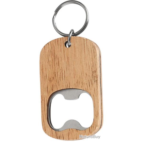 Porte cl� d�capsuleur bois et m�tal � personnaliser
