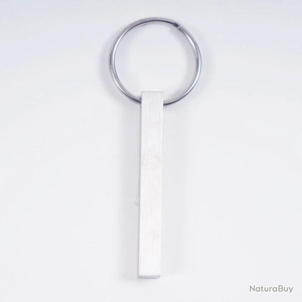 Porte cl� 4 faces argent� en m�tal personnalisable