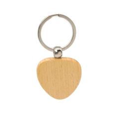 Porte cl&eacute;s en bois coeur &agrave; personnaliser