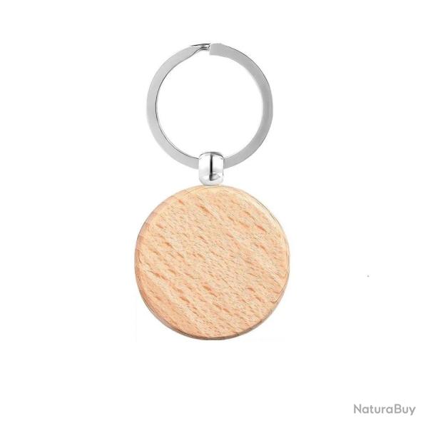 Porte cl�s en bois rond personnalisable