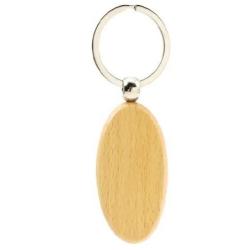 Porte cl&eacute;s en bois ovale &agrave; personnaliser