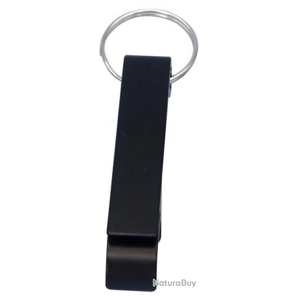 D�capsuleur m�tal Noir porte cl�s personnalisable