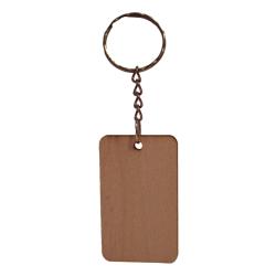 Porte cl&eacute;s en bois rectangulaire &agrave; graver