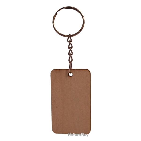 Porte cl�s en bois rectangulaire � graver