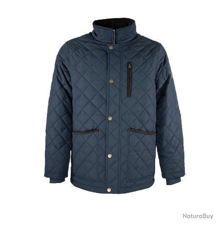 Veste Matelassée En Cire Pour Homme - Taille S/M, Couleur Marine, Occasion Très Bon état