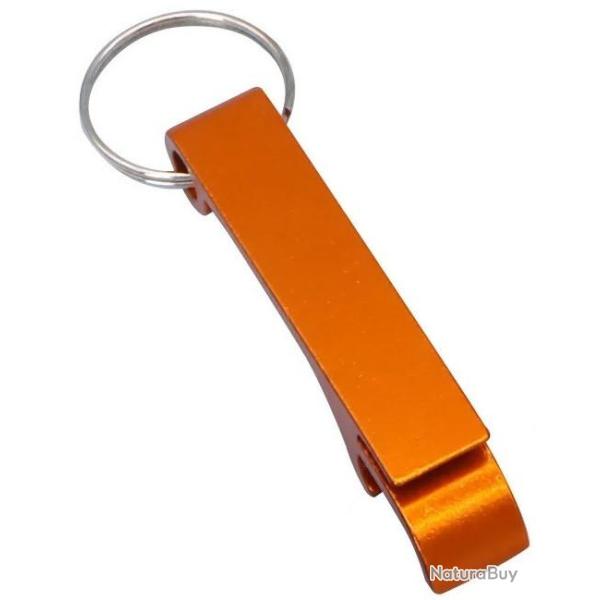 Vente Flash ! D�capsuleur m�tal Orange porte cl�s personnalisable