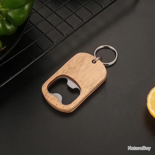 Vente Flash ! Porte cl� d�capsuleur bois et m�tal � personnaliser