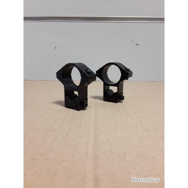 Colliers rail.11mm diam.25,4 montage haut