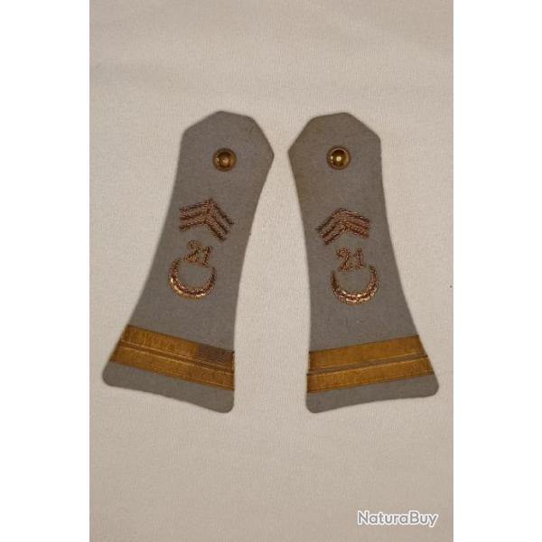 Epaulettes Lieutenant 21�me R�giment Tirailleur Alg�rien Indochine