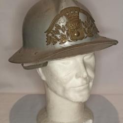 Casque sapeur Pompier Charleville M&eacute;zi&egrave;res ann&eacute;es 50/60