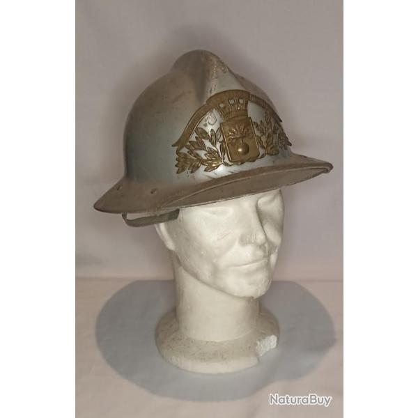 Casque sapeur Pompier Charleville M�zi�res ann�es 50/60