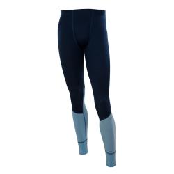 Cale&ccedil;on long sport homme chaud en pure laine m&eacute;rinos bicolore bleu bleu M (m&eacute;dium)