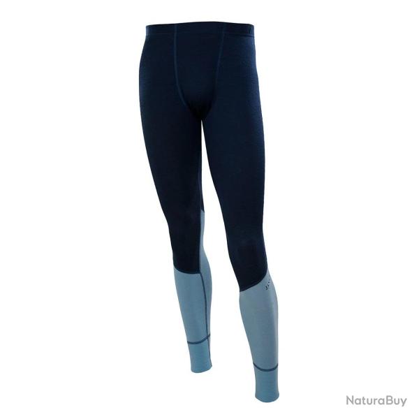 Cale�on long sport homme chaud en pure laine m�rinos bicolore bleu bleu XL (extra large)