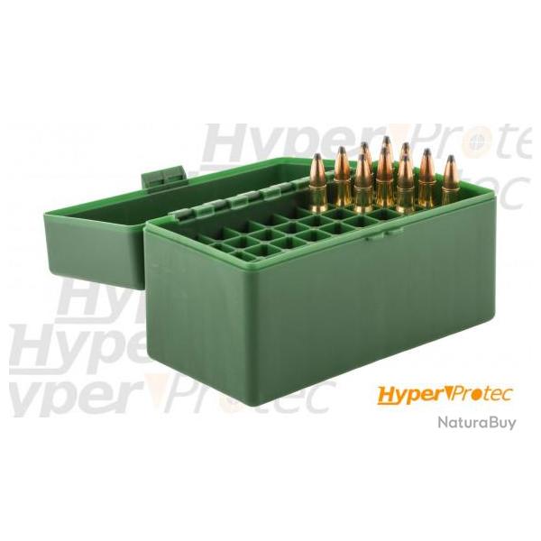 Bo�te de rangement 50 cartouches 30-06 de 6 � 7mm