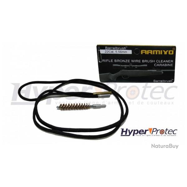 Cordon de nettoyage calibre 22 LR et 5.56 avec �couvillon en laiton pour arme