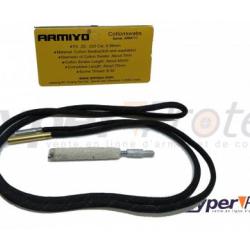 Cordon de nettoyage Calibre 22 LR et 5.56 avec &eacute;couvillon en coton pour arme