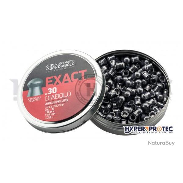 Plombs JSB Exact T�te ronde 7.62 mm (cal.30) - 3.25g