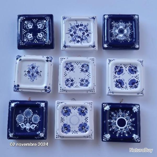 Neuf petites c�ramiques czech, r�alis� par Jura Vanya Sedlcany', un  artiste connu