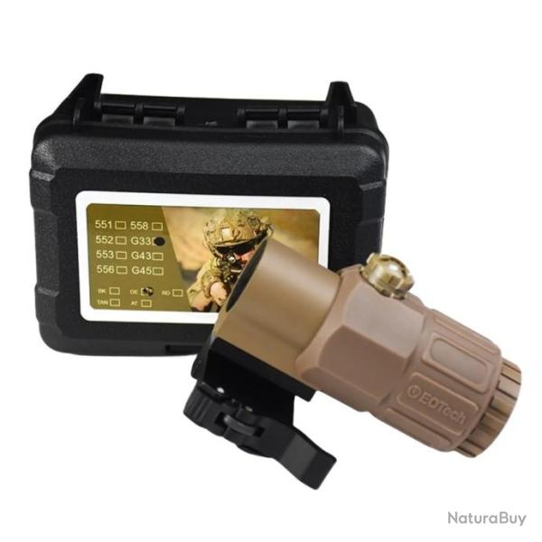 Lunette de vise avec montage rabattable latral, G33 Sand color