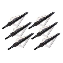 Lot de 6 Pointes de chasse 125gr 3 lames pour fl&egrave;ches de 14 &agrave; 22 pouces