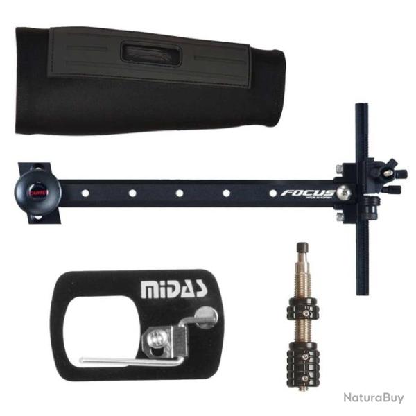 Kit Cartel viseur + repose fl�che + berger button + prot�ge bras pour d�butant Orange