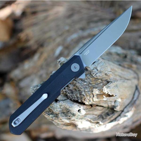 Couteau Bestechman Dundee Black Manche G10 Lame Acier MagnaCut Clip Point Liner Lock Clip BTKMK01T