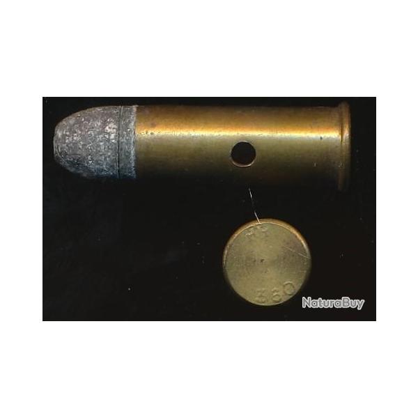 UNE cartouche inerte d'usine pour pr�sentation, Par GEVELOT cal .360 CF amorcage couvert (10141)