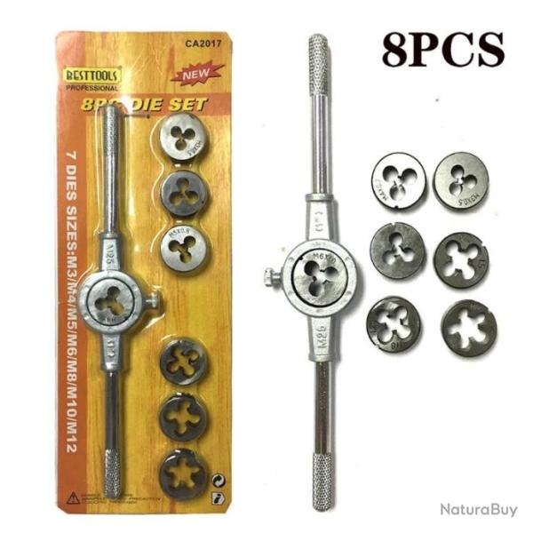 Set taraud m�trique - 8 pi�ces