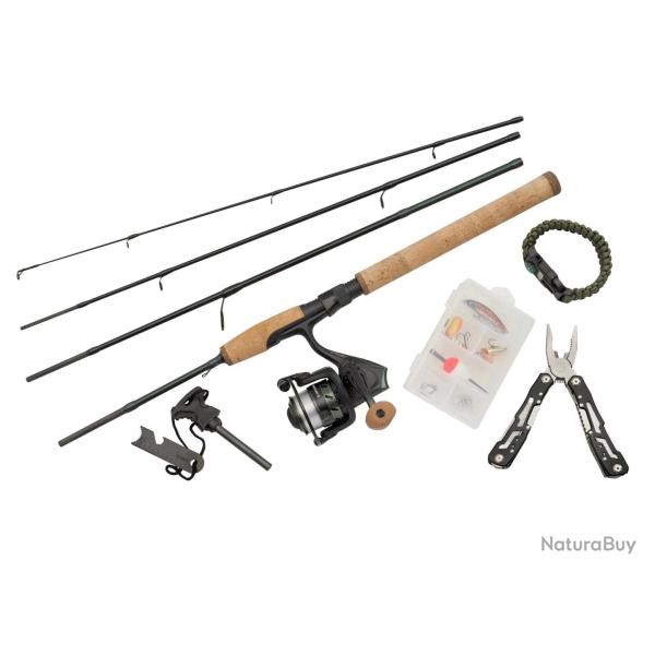 Combo Spinning Abu Garcia Diplomat Wilderness Survival 4PC 4 1m98 5.2:1 56cm 2000 3 - 12g