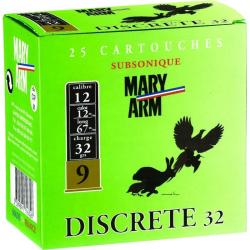 Cartouches Subsonique 32 Cal.12/67 32grs Bourre Grasse Plomb N&deg;6 - MARY ARM