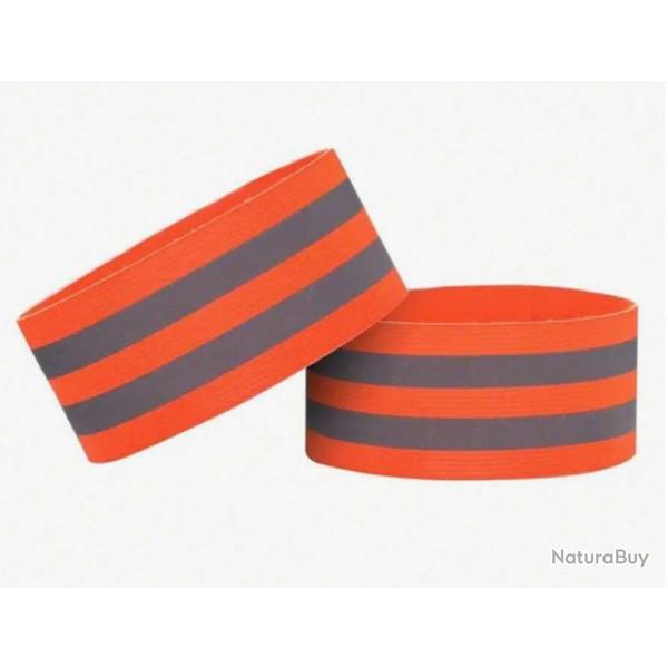 Brassard r�fl�chissant orange fluo x2
