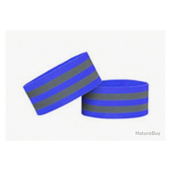 Brassard r�fl�chissant bleu fluo x2