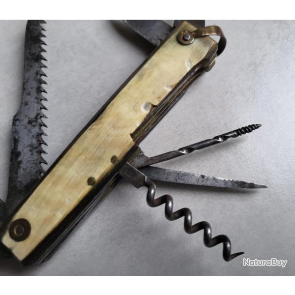 Ancien couteau " PRADEL " huit fonctions ..