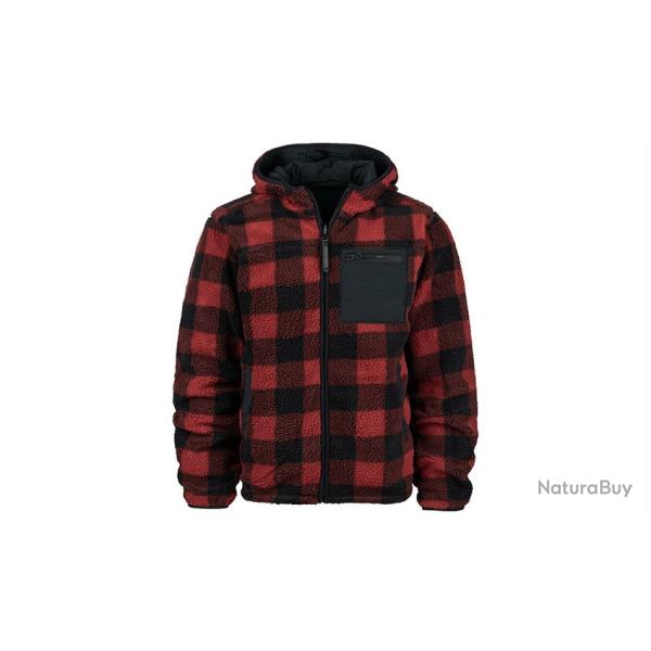 Veste Rversible Fostex Garments Sherpa-Softshell Coloris Rouge - Noir