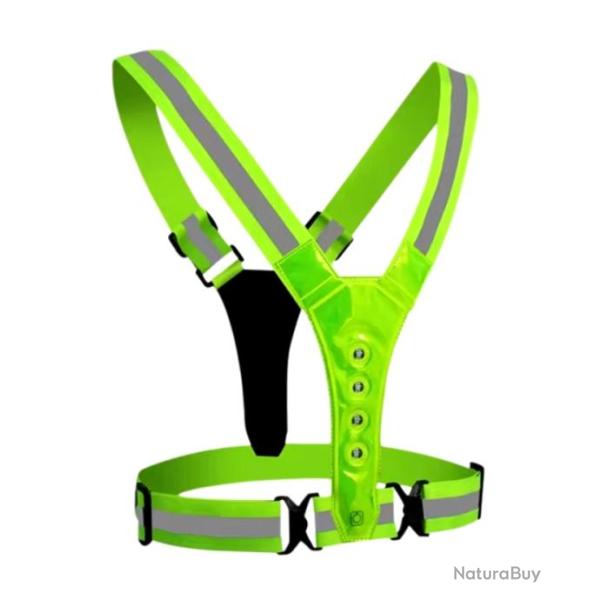 Gilet de S�curit� LED R�fl�chissant - �quipement Haute Visibilit� pour la s�curit� nocturne