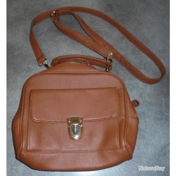 NEUF SAC SACOCHE MARRON ATMOSPHERE � BANDOULIERE et POIGNEE MIXTE UNISEXE