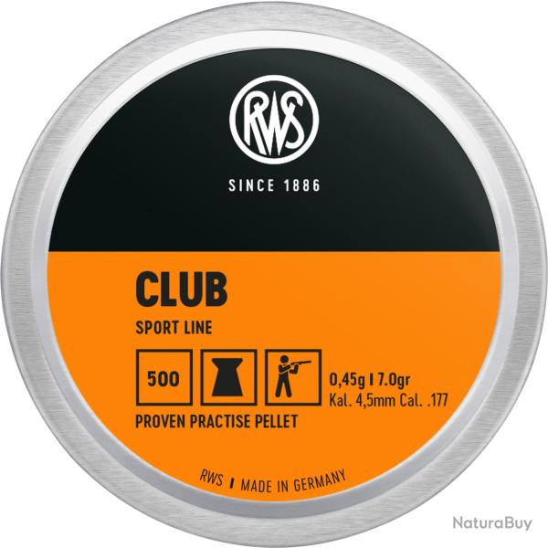 Plombs RWS CLUB cal.4,5 0,45g 7gr PAR 500