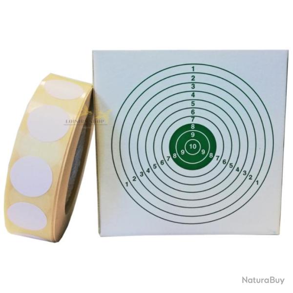 Bo�te de 1000 gommettes blanches pour le tir sur cible