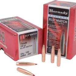 HORNADY 7mm (.284) 180 gr ELD Match - 28503 - Bo&icirc;te de 100 unit&eacute;s