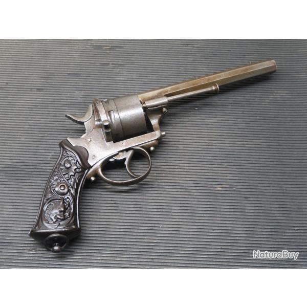 Revolver Belge de transition inconnu percu centrale gros calibre REF @